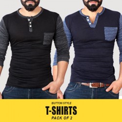 Pack of 2 Button Style T-Shirts MH-8332